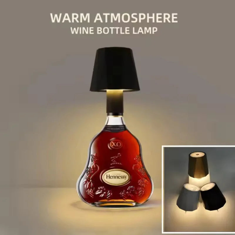 Wireless Touch Mini LED Lamp Rechargeable Dimmable Warm Light Portable Small Table Night Lamp For Bedroom Bar Cafe Hotel Decor ﻿