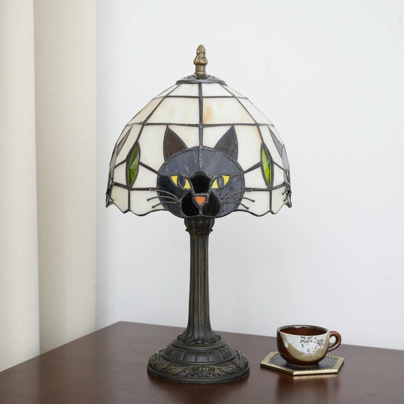 Black Cat Table Lamp for Bedroom Nightstand Decor,Animal Nursery Bedside Lamp for Kid Study Room,Cute Desk Lamp for Girl Room